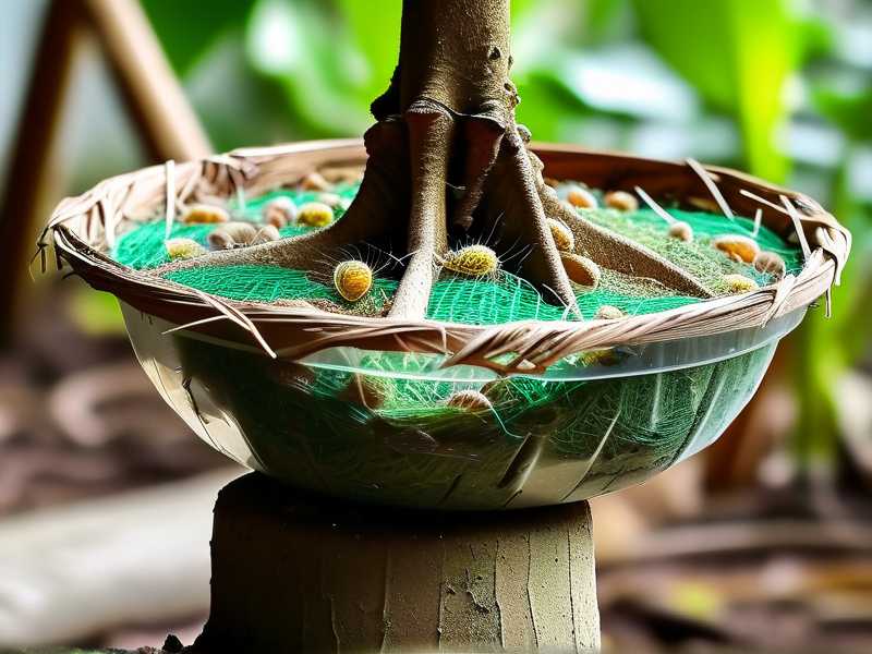 How to prevent mite‑egg survival on dead litter around money tree bases(1)