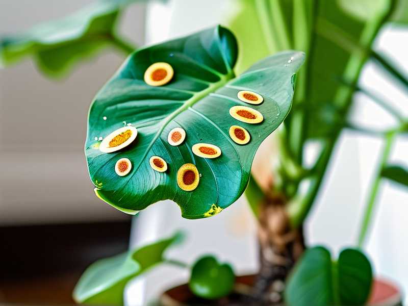 How to treat money tree leaf spots mixing insect damage and fungus